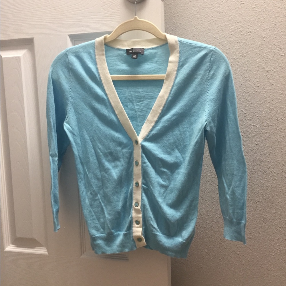 Blue and White Cardigan